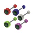 thumbnail image 1 of Pot Leaf Logo Barbell Tongue Rings, 1 of 5
