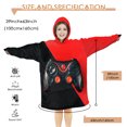thumbnail image 5 of BlessLiving Wearable Blanket Hoodie for Kids, Oversized Sherpa Fleece Sweatshirt Blanket, 60x40", 5 of 8
