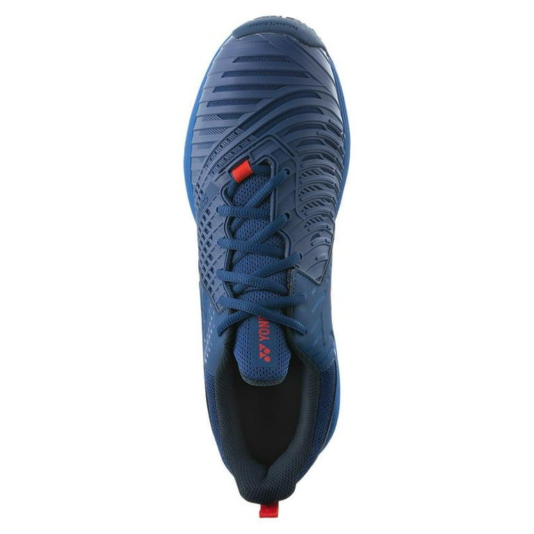 Yonex Men s Sonicage 3 Clay Tennis Shoes Navy and Red 10.5