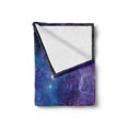 thumbnail image 2 of Outer Space Soft Flannel Fleece Blanket, Galaxy Stars in Space Celestial Astronomic Planets in the Universe Milky Way, Cozy Plush for Indoor and Outdoor Use, 50" x 70", Navy Purple, by Ambesonne, 2 of 6