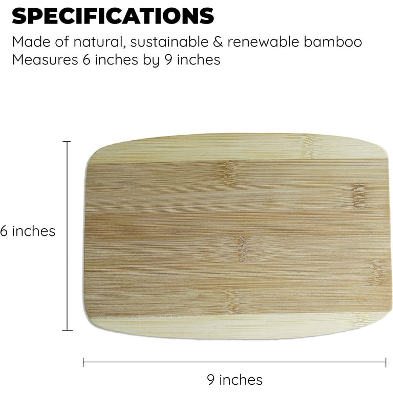 Brite Concepts Mini Bamboo Cutting Board, 6 by 9 Inches (Pack of 1)