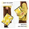 thumbnail image 4 of Accordion File Organizer with Zip Closure 13 Pockets Expanding File Folder Letter A4 Paper Document Organizer for Home Office Yellow and White Checkered Squares, 4 of 7