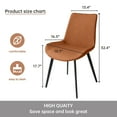 thumbnail image 6 of 5 Piece Dining Table Sets,Wood Dining Table& Leather Modern Dining Chairs Set of 4, Round Corners (1Table with 4 Brown Chairs), 6 of 6