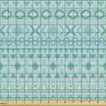 thumbnail image 2 of Tribal Fabric by the Yard, Ethnic Theme Traditional Blue Ikat Motif Abstract Geometric Triangular Shapes, Decorative Upholstery Fabric for Sofas and Home Accents, Multicolor by Ambesonne, 2 of 5