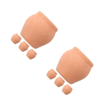 WEUVEB 8 pcs Tiny Terracotta Pots for Succulent Plants Mini Clay Planters with Drainage Holes for Cactus Nursery Small Indoor Gardening