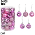 thumbnail image 3 of 12/24/34 piezas de bolas navideñas de oro rosa para decoración de jardín, hogar, árbol de Navidad, adornos colgantes, decoración navideña, Año Nuevo, Navidad, 3 of 5