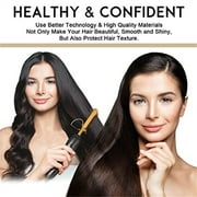 USTAR Hot Comb Hair Straightener, Electric Heating Comb, Portable Travel Anti-Scald Beard Straightener Press Comb, Ceramic Comb Security Portable Curling Iron Heated Brush