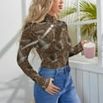 Long Sleeve Bodysuit for Women, Coffee Pots Turtle Neck Body Suits Tops