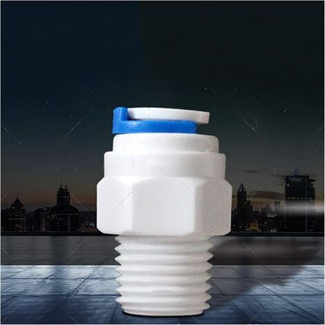 moon-Fittings- 10pcs,1/4Tube OD Quick Pushfit Quick 1/4 BSP Male Fitting Connection RO Connector