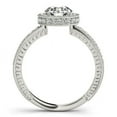 thumbnail image 2 of 14k White Gold Milgrain Border Diamond Pave Engmt Ring 1 1/2 cttw SZ 8, 2 of 3