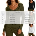 thumbnail image 3 of MYAOYINo Boundaries Womens Ruffle Front Long Sleeve Top V Neck Fitted Slim Fit Blouse, 3 of 9