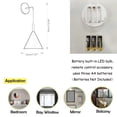thumbnail image 4 of FSLIVING Battery Operated Wall Sconces Modern Grey Metal Wood LED Light, 4 of 6