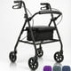 thumbnail image 1 of Andador de acero Vive Mobility con asiento - Andador plegable, estrecho y con ruedas para personas mayores en espacios reducidos - Andador ligero de 4 ruedas para adultos, fácil de manejar, con espaci, 1 of 5