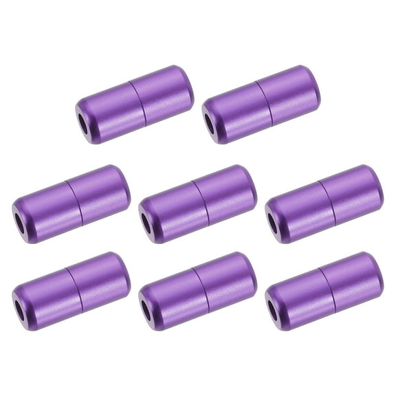 8Pack Shoe Laces Buckle Lock Aluminum No Tie Shoelace Turnbuckle, Purple