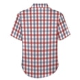 thumbnail image 5 of Vintage Plaid Beach Shirt Red And Blue Hawaiian Casual Shirts Men Vintage Blouses Short Sl, 5 of 5