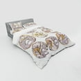 thumbnail image 3 of Clock Duvet Cover Set, Repair of Watches Theme Design Technical Theme Clockwork Retro Theme Horizontal, Bedding Set with Shams and Fitted Sheet, 3 Sizes, by Ambesonne, 3 of 3