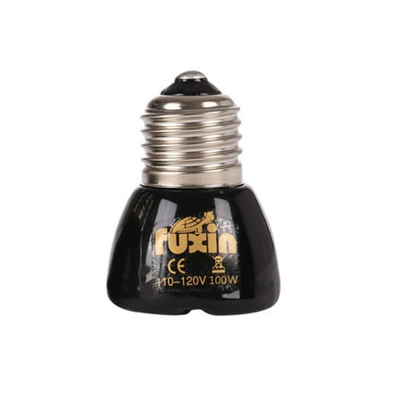 110V/220VPet Heating Light Bulb E27 25W 50W 75W 100W Mini Infrared Ceramic Emitter Heat Lamp Bulb Black For Reptile Pet