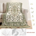 thumbnail image 5 of Sage Green Blanket Soft Cozy Warm Twin Blanket for Bed, Plush Fuzzy Flannel Fleece Blankets for Sofa, Southwest Tribal Antique Boho-Chic Heritage Throw Blankets for Couch, Gifts for Men, 60"x80", 5 of 9