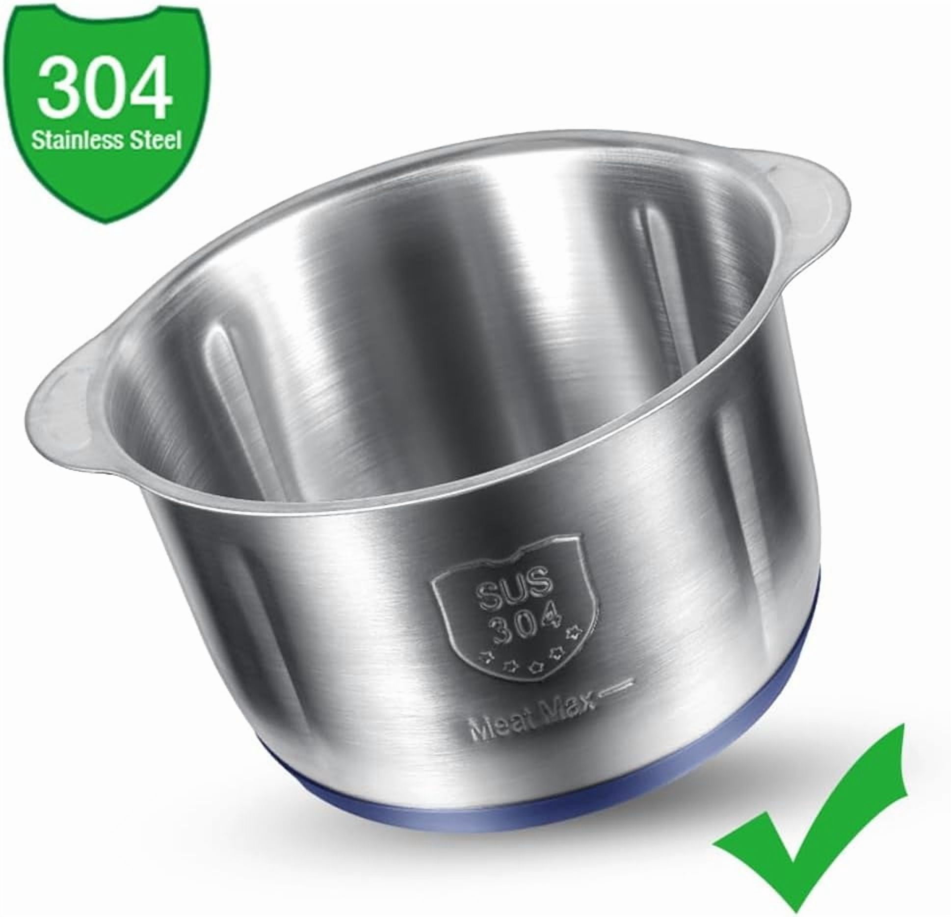 Electric Food chopper, Food Processors, Meat Grinder, 500W, 18/10 Stainless Steel, 3L Capacity,Vegetable Chopper,5-key Buttons,Quadruple-Layer 4 Blades,Suitable For Food processing and Chopping