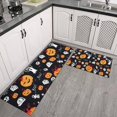 thumbnail image 2 of Halloween Ghost Pumpkin Medley Pattern Kitchen Rugs Sets Of 2,Anti Fatigue Kitchen Mat Rugs Non Slip Washable,Decorative Kitchen Floor Mats for Kitchen,Sink,Laundry,17"x30"+17"x47", 2 of 7