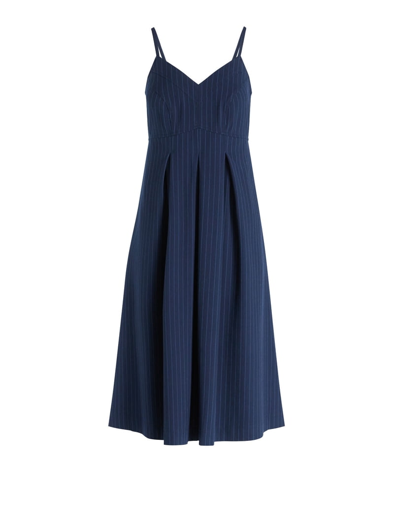 Free Assembly Women's Sleeveless Pinstripe Corset Midi Dress