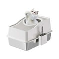 thumbnail image 1 of Cat Litter Box, Top Entry Enclosed Stainless Steel Cat Toilet, Cat Litter Box With Lid, Large Enclosed Cat Litter Box With Scoop And Mat, Non-Sticky, 1 of 9