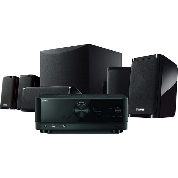 Restored Yamaha YHT-5960U Home Theater System with 8K HDMI and MusicCast(Refurbished)