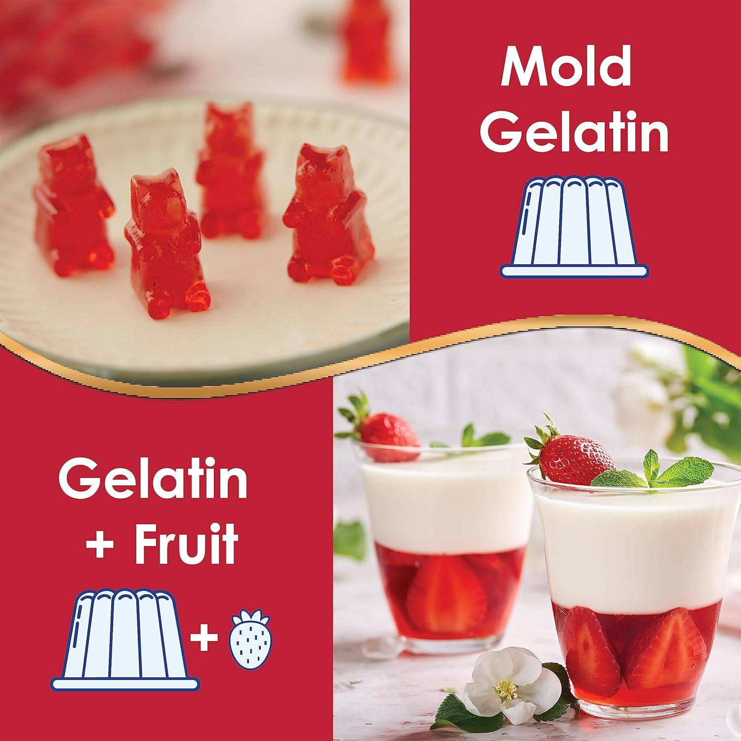 (4 pack) Jel Sert Royal Gelatin Orange Flavor, Sugar Free, .32 oz Box