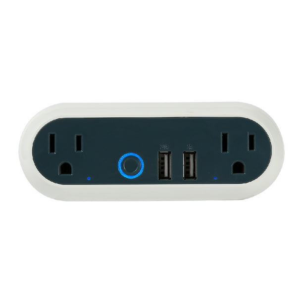 Enchufe Inteligente Doble Wi-Fi 2 Puertos USB-A Compatible con App móvil y Asistentes de voz Tecnolite