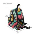 thumbnail image 3 of FORMRS School Backpack with Front Zippered Pocket 12" Student Travel Daypack, Red Geometric, 3 of 6