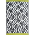 thumbnail image 4 of Fab Habitat Outdoor Rug - Waterproof, Fade Resistant, Crease-Free - Premium Recycled Plastic - Southwestern Aztec - Patio, Porch, Deck, Balcony - Valencia - Gray - 8 x 10 ft, 4 of 11