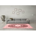 thumbnail image 3 of Ahgly Company Indoor Round Medallion Red Traditional Area Rugs, 7' Round, 3 of 4