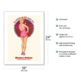 thumbnail image 2 of The Western Air Force Wants You - Pin Up Girl - Western Airlines - Vintage Airline Travel Poster by Gomez c.1970 - Fine Art Matte Paper Print (Unframed) 18x24in, 2 of 4