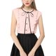 thumbnail image 2 of CAMISAS DE VERANO CON VOLANTES Y MANGAS CORTAS PARA MUJER, CON LAZO EN EL CUELLO, BOTONES, COLOR ROSA, 2 of 7