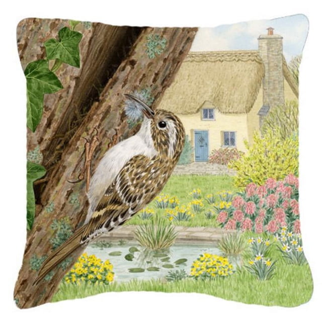 Carolines Treasures ASAD0680PW1414 Treecreeper by Sarah Adams Canvas Decorative Pillow