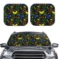 thumbnail image 2 of Goofa Game Play Pattern 2 Piece Car Windshield Sun Shade Foldable | Front Windshield Shade for Sun, Heat and UV Rays | Sunshade for Car Front Window-Large, 2 of 7