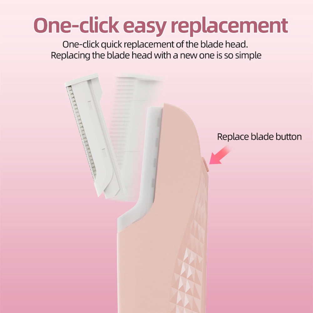 Professional Razor For Women Face 3 Adjustable Dermaplaning Tool Facial Hair Removal Razors with Led Light for Peach Fuzz