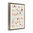 thumbnail image 4 of Stupell Industries Fun Alphabet Chart Novelty Painting Brown Floater Framed Art Print Wall Art, 17 x 21, 4 of 10