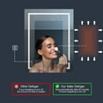 thumbnail image 4 of 48 in. W x 40 in. H Rectangular Frameless Wall Bathroom Vanity Mirror with Backlit and Front Light, 4 of 4