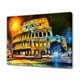 thumbnail image 1 of Póster de lienzo con efecto de pintura del Coliseo de Roma por la noche, decoración de dormitorio, paisaje deportivo, decoración de oficina, regalo, estilo marco, 16 x 24 pulgadas (40 x 60 cm), 1 of 8