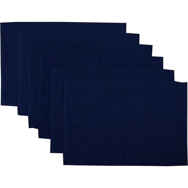 Yourtablecloth Ribbed Cotton Placemats Placemat with Thicker