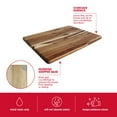 thumbnail image 4 of Architec 6783310 13 x 19 in. Gripper Wood Concave Natural & Brown Acacia Wood Carving Board, 4 of 6