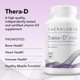 thumbnail image 3 of Theralogix Thera-D 2000 Vitamin D Supplement - 2,000 IU (50 mcg) Vitamin D3 Tablets - 180-Day Supply - Immune Support Supplement for Women & Men - Aids Bone & Heart Health - NSF Certified -180 Tablets, 3 of 7