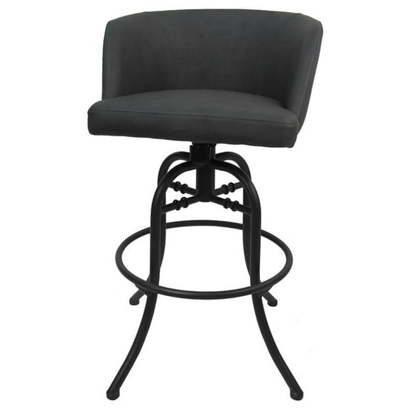Swivel Tilt Counter Metal Bar Stool 26" Joey - Moonstone - Black