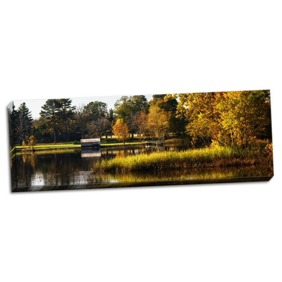 Gango Home Decor Contemporary Autumn on the Mattaponi by Alan Hausenflock (Ready to Hang); One 20x8in Hand-Stretched Canvas