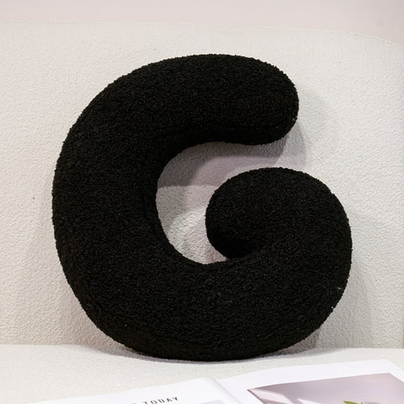 Taicans Letter Pillow Soft Couch Decorative Alphabet Cushion Plush Pillows Cozy Lambswool Initial Throw Pillows Alphabets Letter Decorative Throw Pillow Huggable Stuffed Cushion for Bedroom Sofa,16in