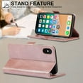 thumbnail image 4 of iPhone X/XS Wallet Case,Premium Leather Credit Holder Slot Magnetic Flip Kickstand Wallet Case, 4 of 5