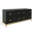 thumbnail image 6 of SAFAVIEH Couture Claudette Modern 4-Drawer Dresser, Black/Gold, 6 of 16
