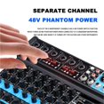 thumbnail image 4 of DJ Sound Console 8 Channel  Mixer Line Mixer DC 5V With MP3 Bluetooth 48V 24DSP Effects USB Recording For Studio Recording ,Smart Fader, 4 of 6