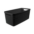 thumbnail image 5 of Curver Set of 6 Jute Basket Slim Durable Resin Organization and Storage Basket Bin, Black, 5 of 10